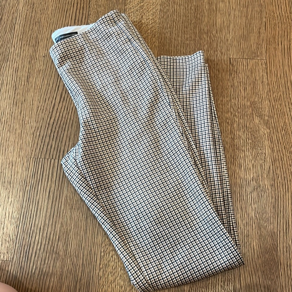 Straight Plaid Pants